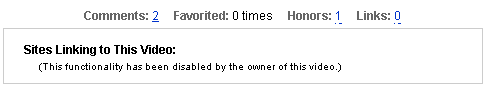 You Tube - links disabled