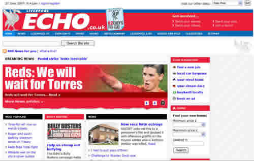 Liverpool Echo website
