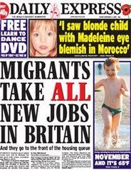 Express cover: Migrants take all new jobs