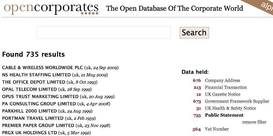 OpenCorporates __ The Open Database Of The Corporate World