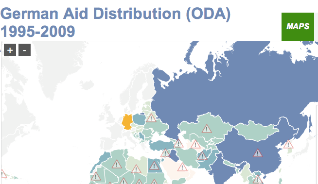 German foreign aid map, from http://www.maptivism.net/oda-ger/index.html