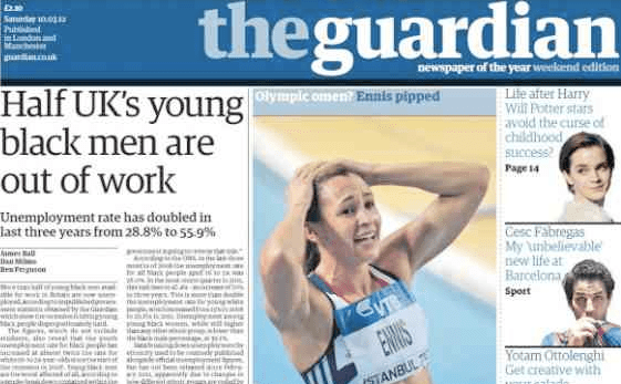 Guardian cover March 10 2012