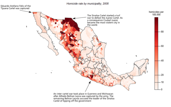Drug related murders in Mexico