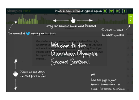 Guardian's Second Screen Olympics interactive