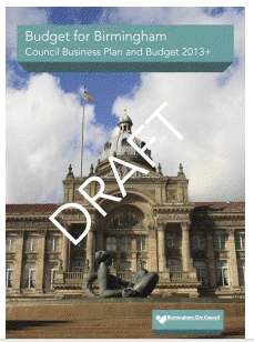 Birmingham council draft budget report 2013
