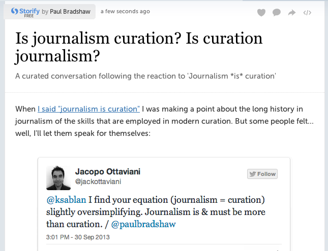 is curation journalism is curation journalism