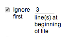 ignore first lines