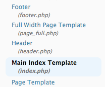 The PHP file being called, as seen in the WordPress editor view