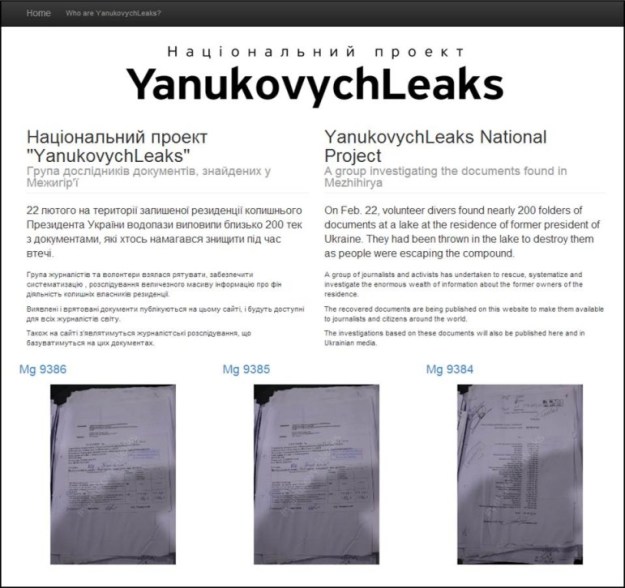 YanukovychLeaks screengrab