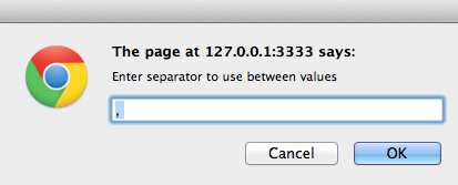 The separator window