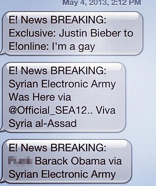 The Syrian Electronic Army targeted E! News in order to spread its message