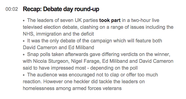 bbc leaders debate liveblog roundup
