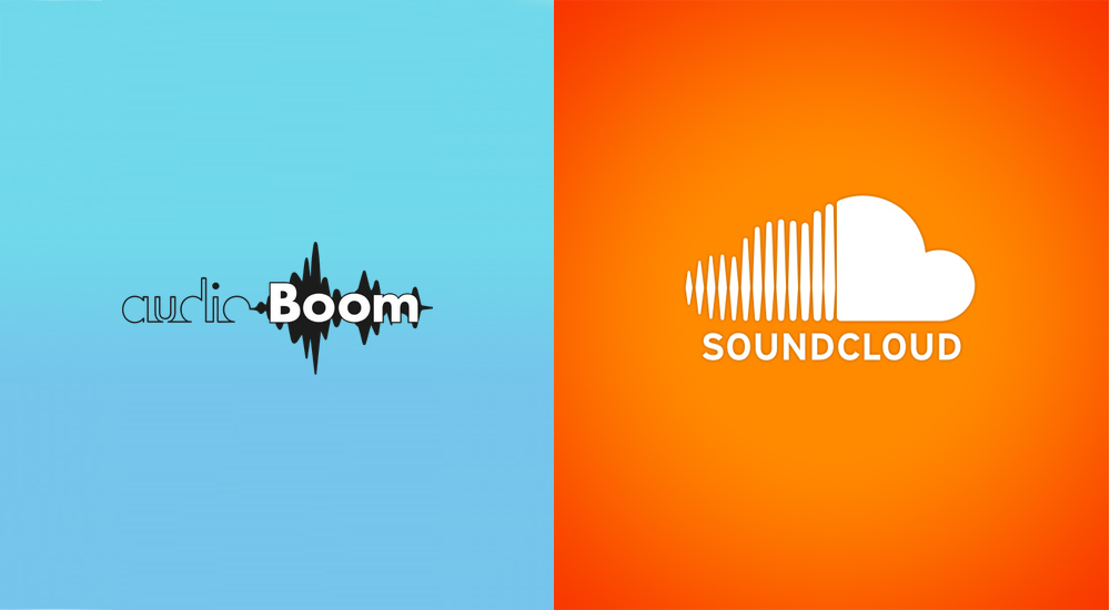 soundcloud vs audioboom logo