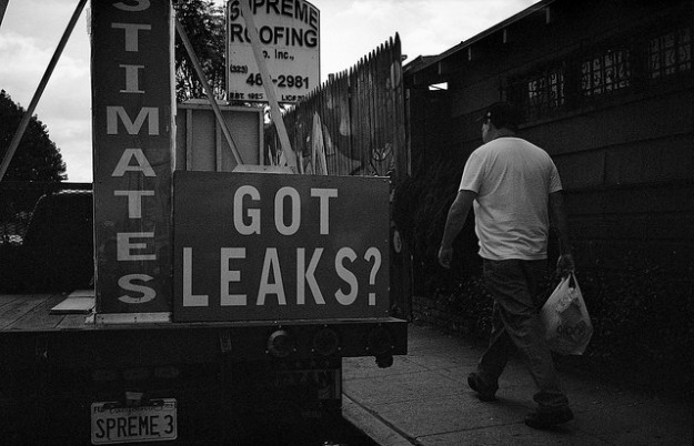 Got leaks? sign