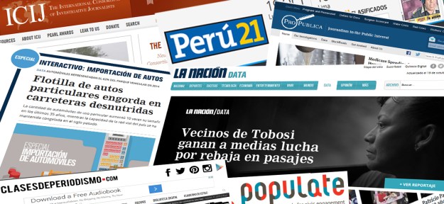 Screenshots of La Nacion, ICIJ