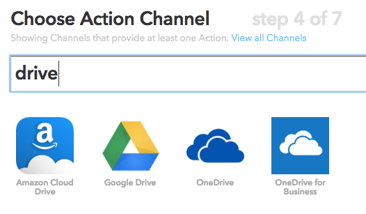 ifttt drive channels