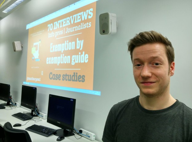 Matt Burgess speaking to students at Birmingham City University