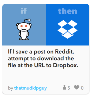 save reddit posts ifttt