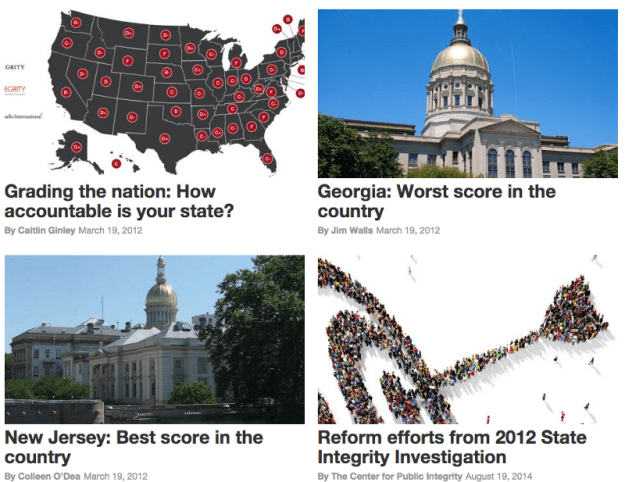 Screenshot from State Integrity project