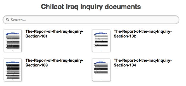 chilcot inquiry search