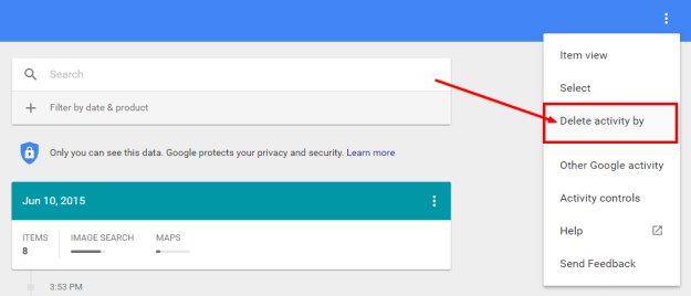 Google My Activity delete