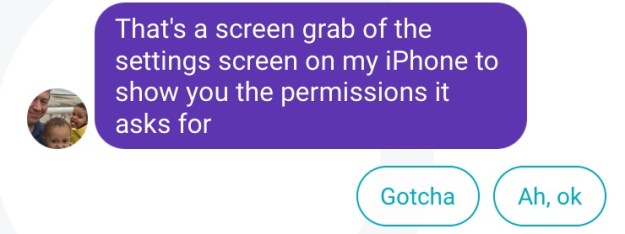 Thats a screen grab of the setting screen - Gotcha / Ah, OK