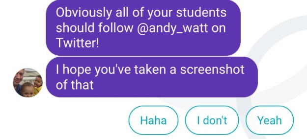 I hope you've taken a screenshot of that - I don't / Yeah