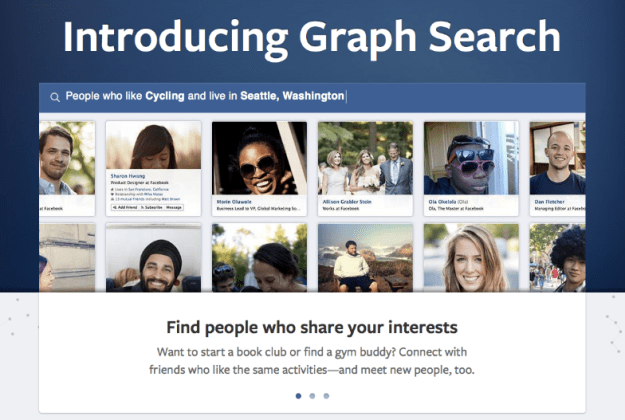 Facebook Graph Search in 2013