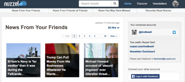 Nuzzel news from your friends
