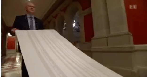 Table printed on paper