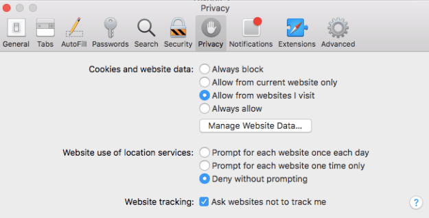 safari do not track