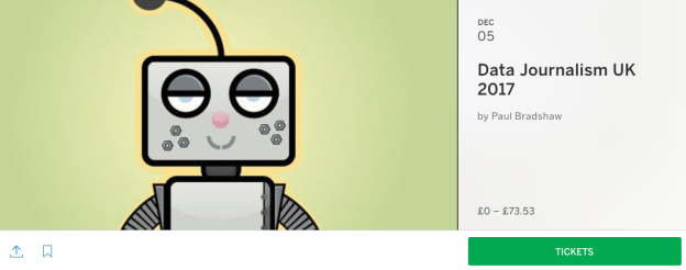 Data Journalism UK 2017 Tickets Tue 5 Dec 2017 