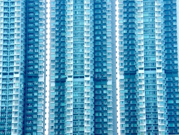 Blue skyscrapers