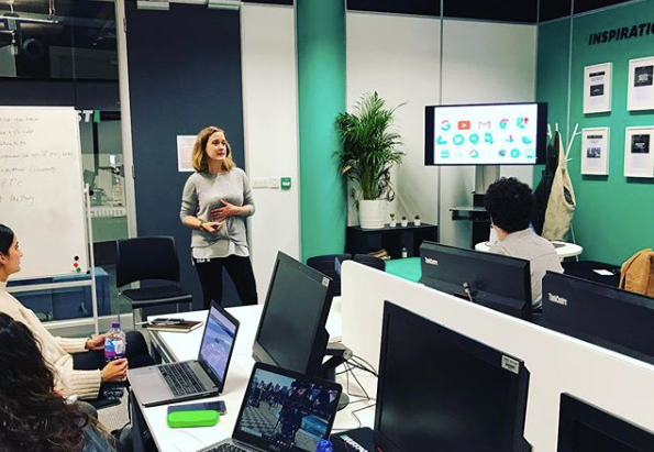 Abigail Edge teaching at BCU