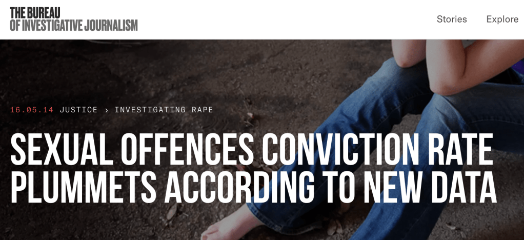 The Bureau of Investigative Journalism: Sexual offences conviction rate plummets according to new data