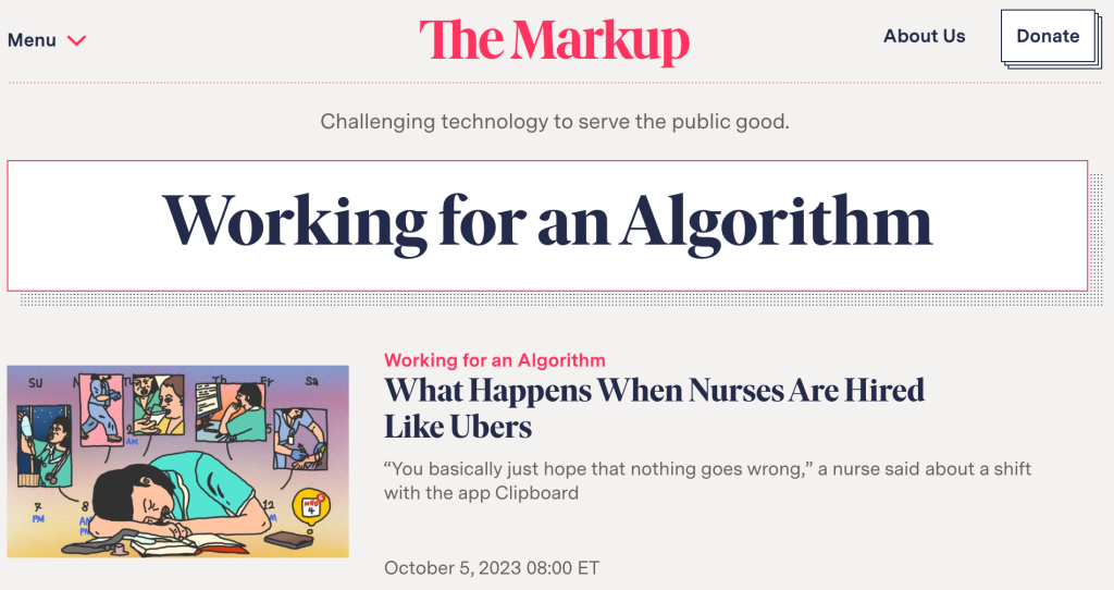 The MarkUp: Working for an Algorithm