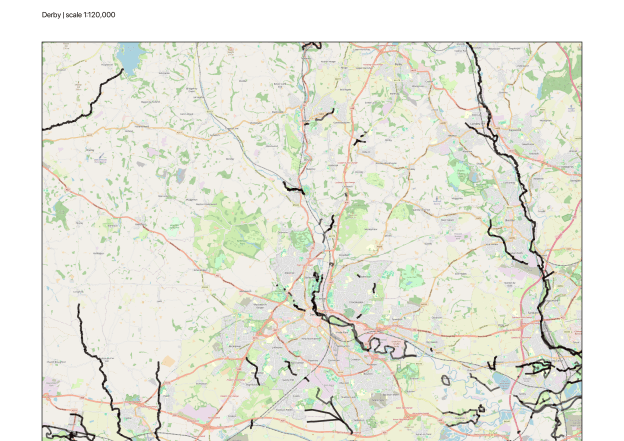 Map of Derby's flood defences