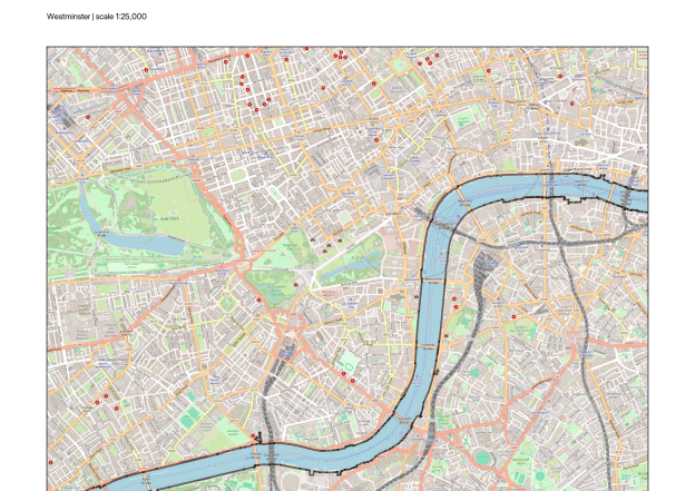 Map of Westminster's flood defences